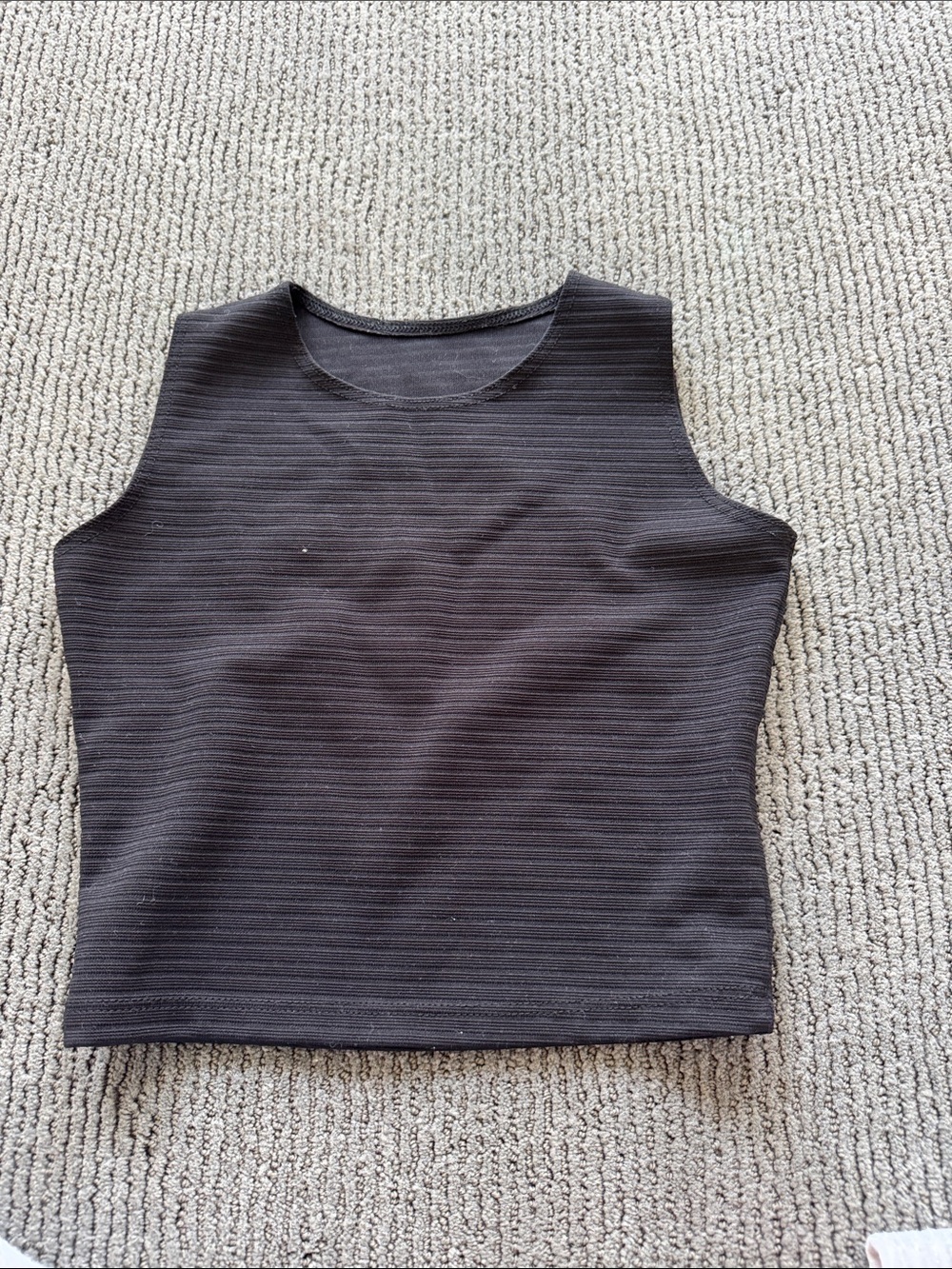 Girls' Black Ribbed Tank Top - Kids